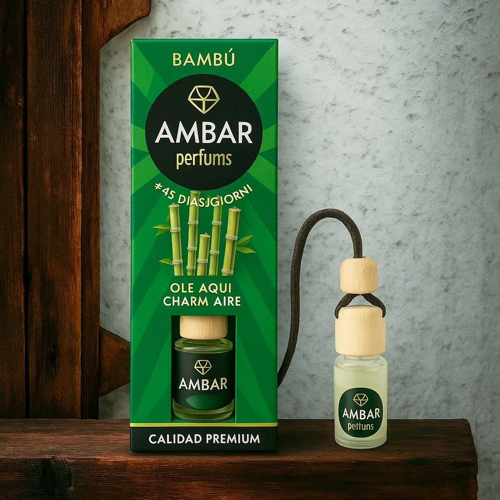Odorizant Auto Ambar Bambus – Parfum Natural 45 Zile