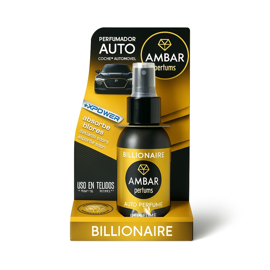 Spray Odorizant Auto Ambar Billionaire – Lux și Putere